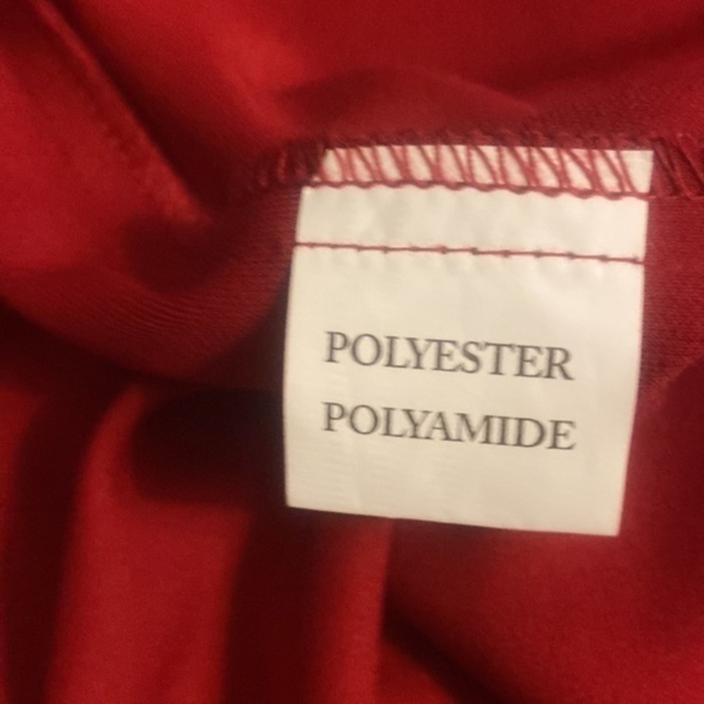 Abyss by Abby
SLEEVE PLUNGE V
NECK Gold BELTED DOUBLE HIGH SLIT MAXI Red DRESS S - Picture 9 of 14